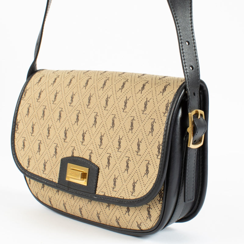 Saint Laurent Monogram All Over Satchel Bag