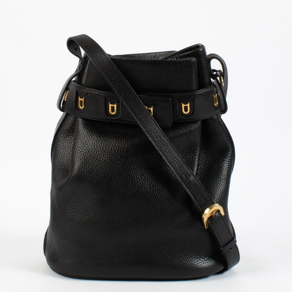 Delvaux Zwarte Trotteur Calicot Tas