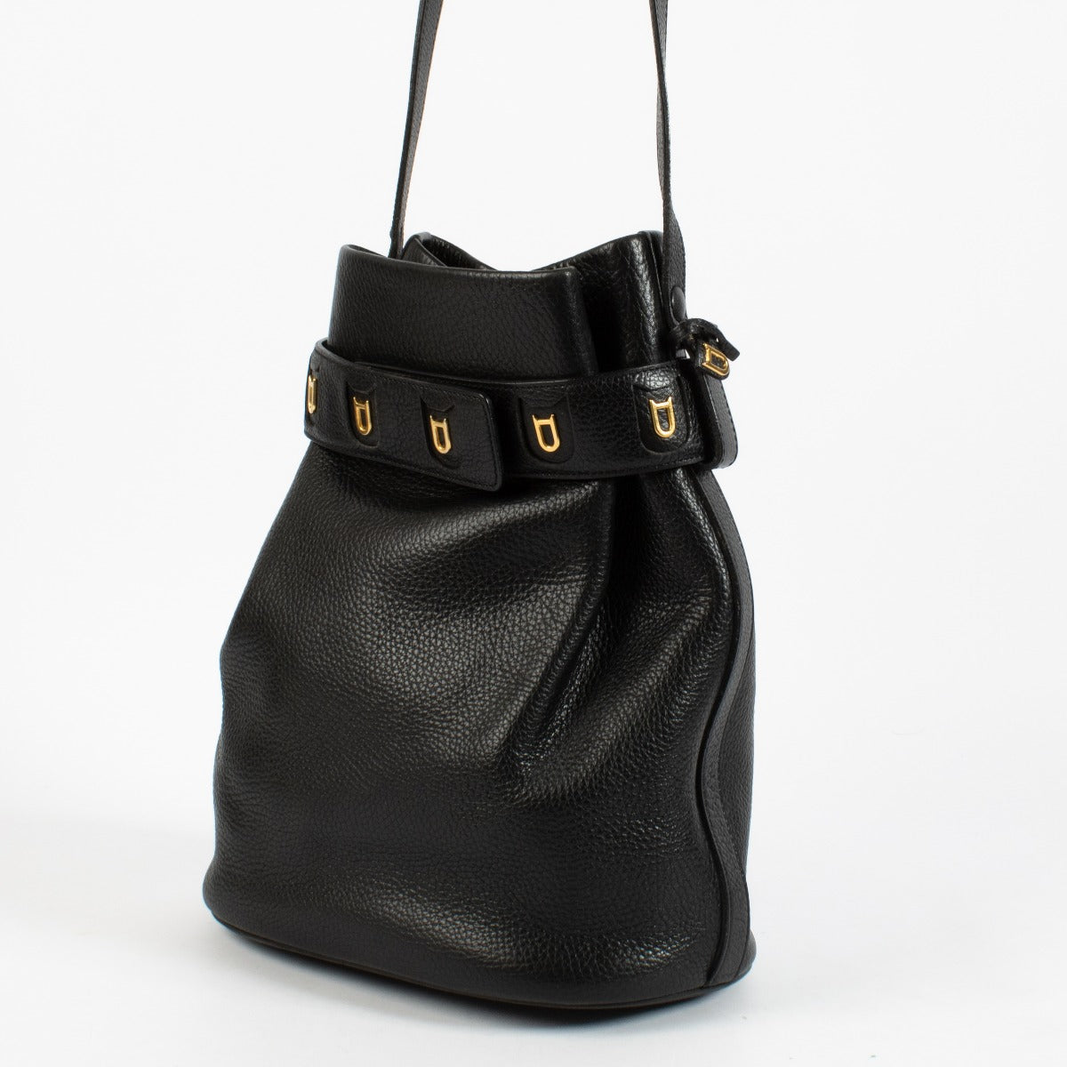 Delvaux Zwarte Trotteur Calicot Tas
