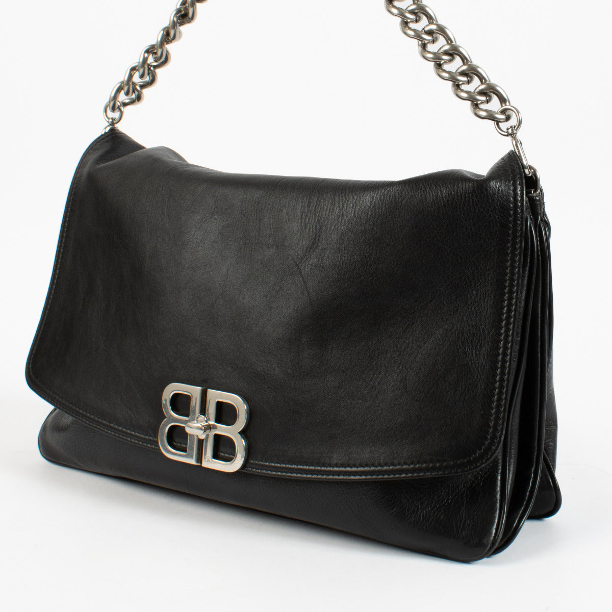 Balenciaga Black BB Soft Large Flap Bag