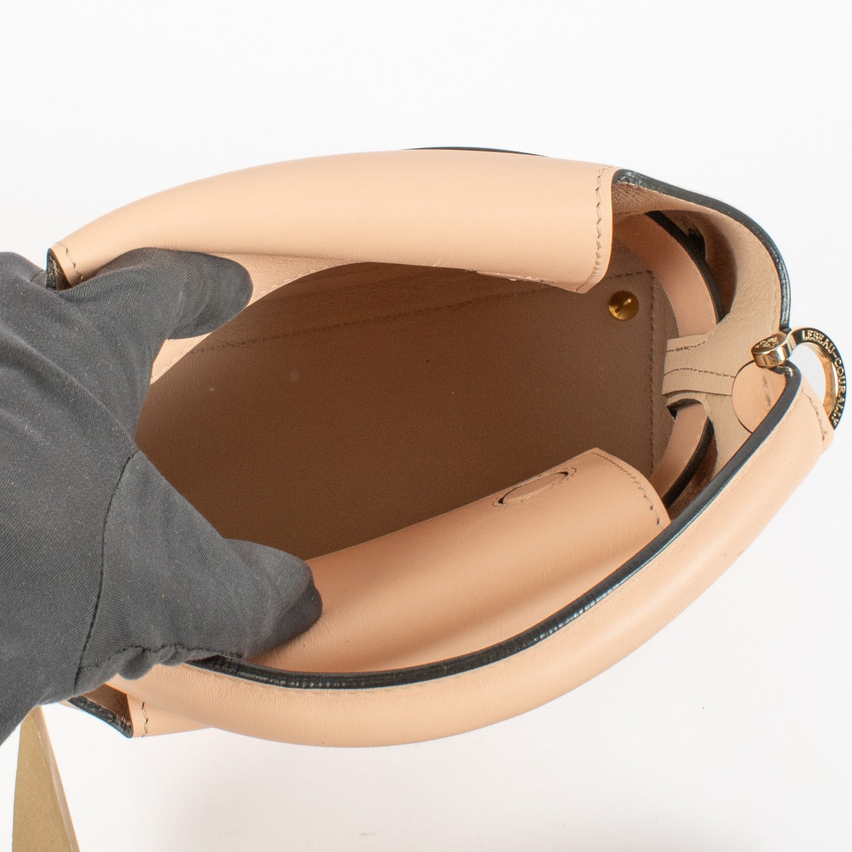 shop 100% authentic second hand Lebeau-Courally Miss Coraly Nude Top Handle Bag on Labellov.com