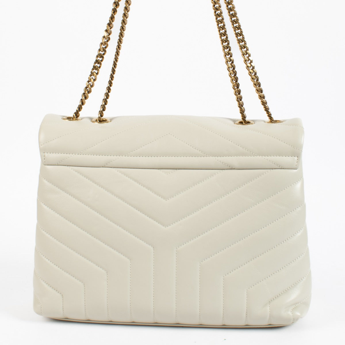 Shop safe online at Labellov in Antwerp, Brussels and Knokke this 100% authentic second hand Saint Laurent Cream Medium LouLou. Veilig online tweedehands authentieke Saint Laurent Cream Medium LouLou handtas kopen bij Labellov.