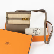 Hermès Kelly To Go Wallet Etoupe Evercolor GHW