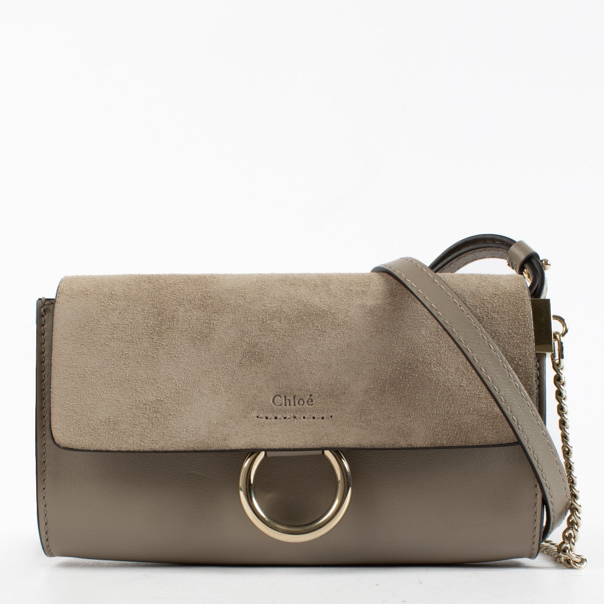 Authentic Second Hand Chloé Grey Mini Faye Bag on Labellov.com