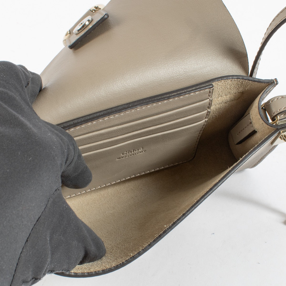 Authentic Second Hand Chloé Grey Mini Faye Bag on Labellov.com