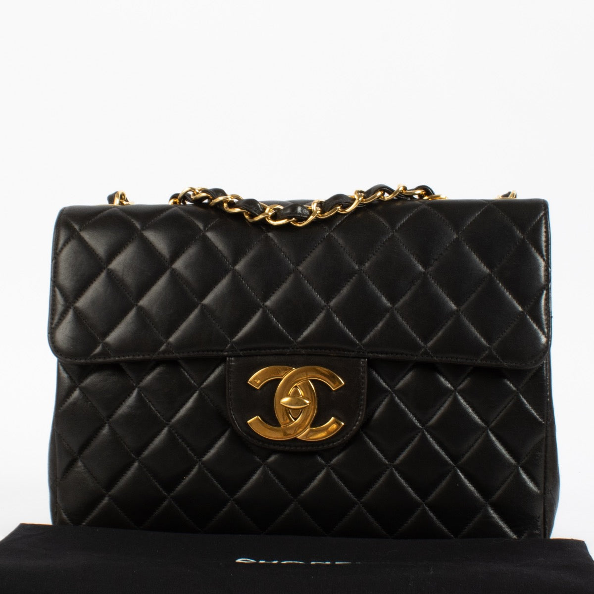 Buy 100% authentic second hand Chanel Black Lambskin Classic Flap Bag on Labellov.com