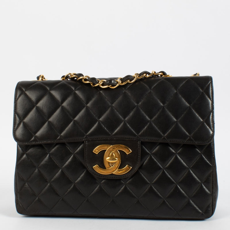Buy 100% authentic second hand Chanel Black Lambskin Classic Flap Bag on Labellov.com
