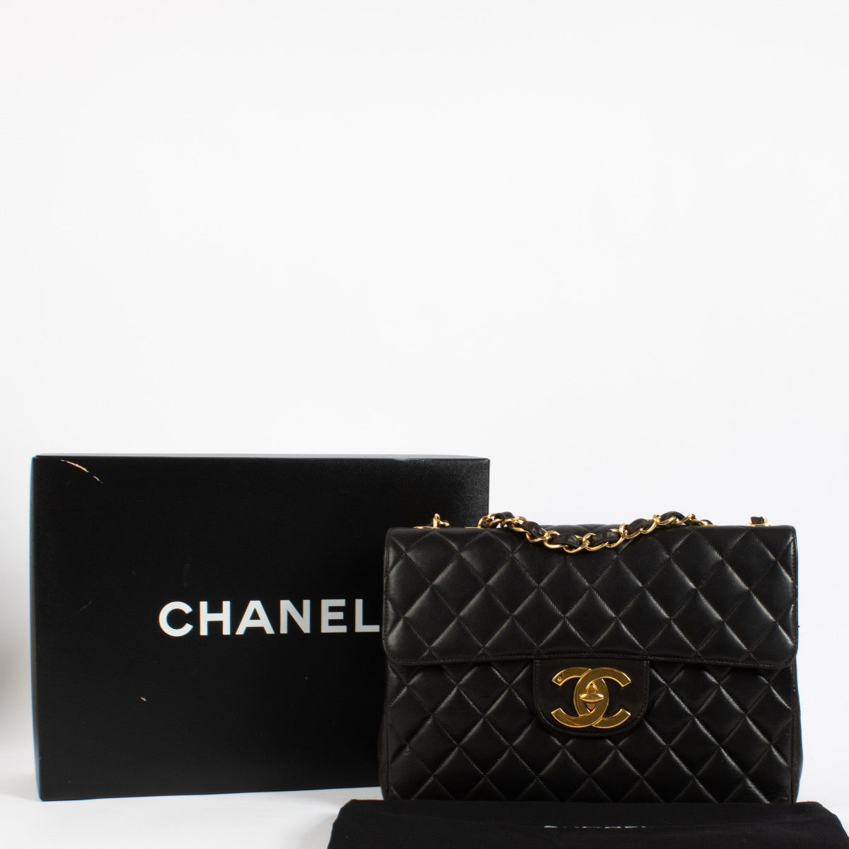 Buy 100% authentic second hand Chanel Black Lambskin Classic Flap Bag on Labellov.com