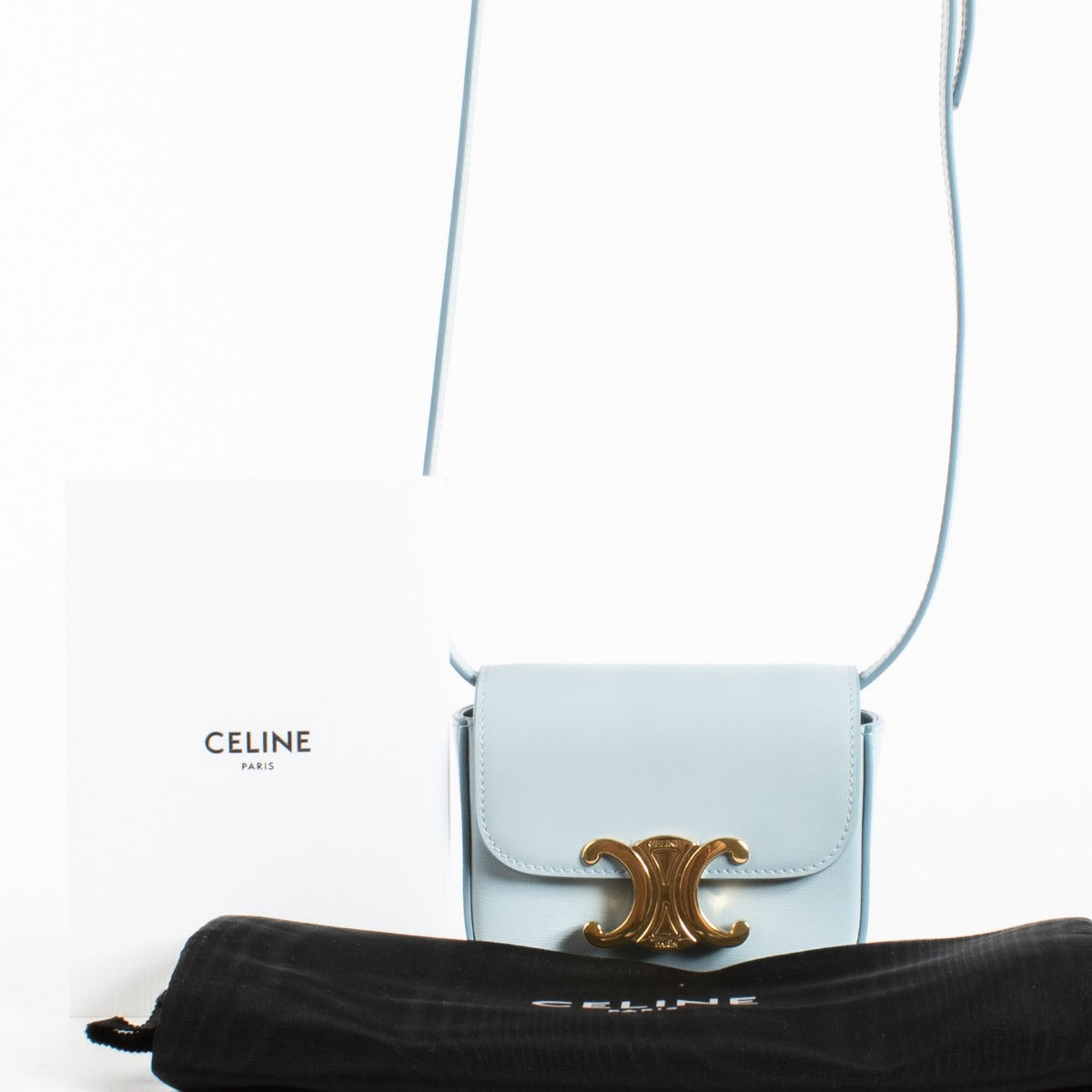 Authentic pre-loved Celine Moon Shiny Calfskin Mini Claude Bag on Labellov.com