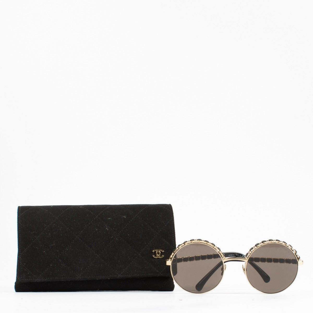 Lunettes de soleil rondes Chanel 4265 noires