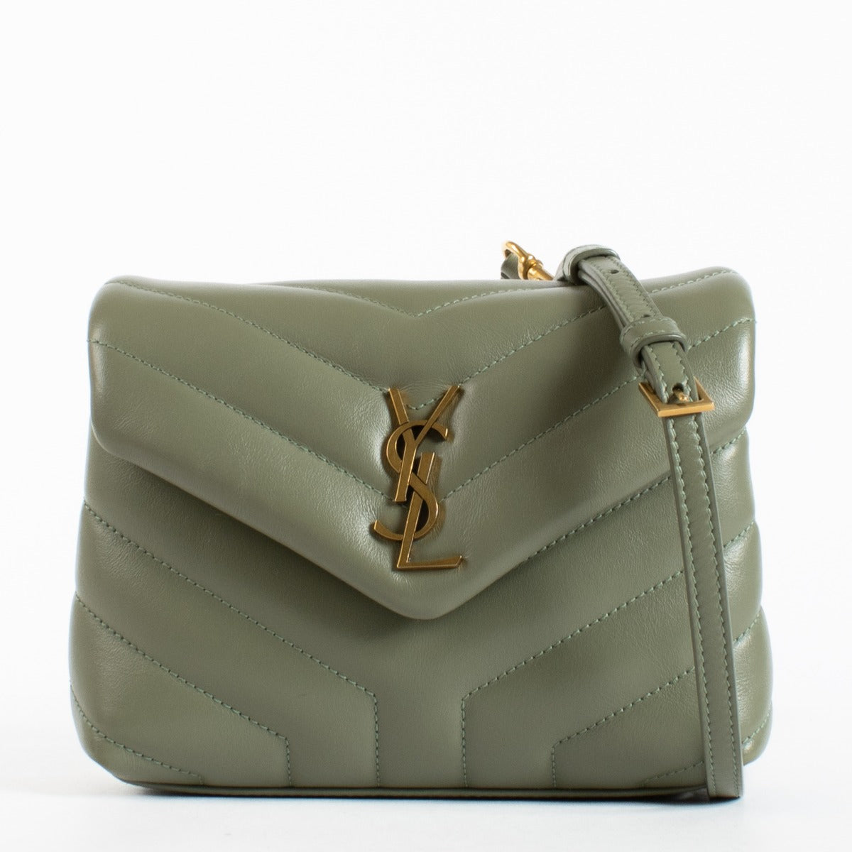 Authentic preloved Saint Laurent Khaki Toy Loulou Bag on Labellov.com