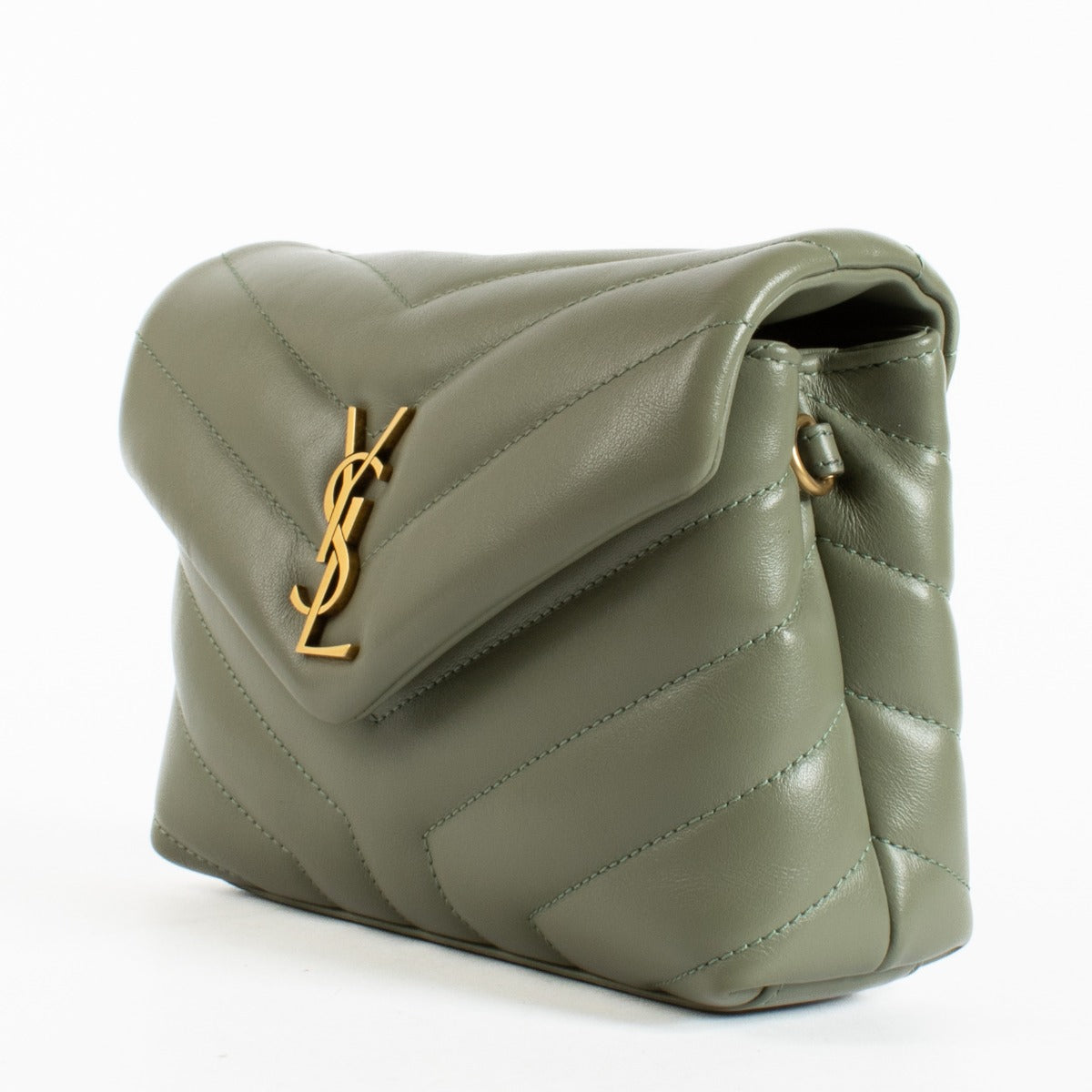 Authentic preloved Saint Laurent Khaki Toy Loulou Bag on Labellov.com