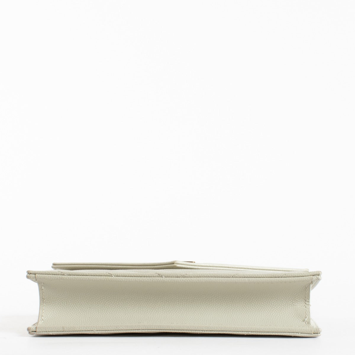 Authentic pre-loved Saint Laurent Cream Cassandre Envelope Chain Wallet on Labellov.com