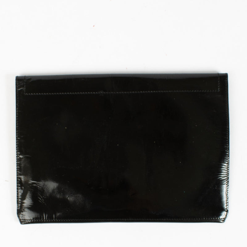 Authentic preloved Delvaux Black Patent Leather Clutch on Labellov.com
