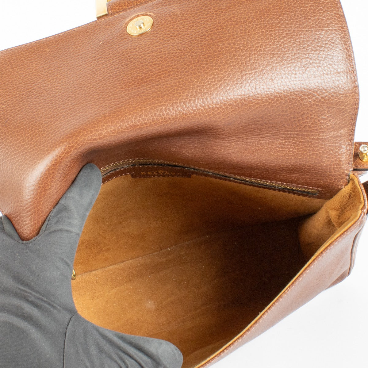 Authentic pre-loved Delvaux Cognac Poirier Bag on Labellov.com