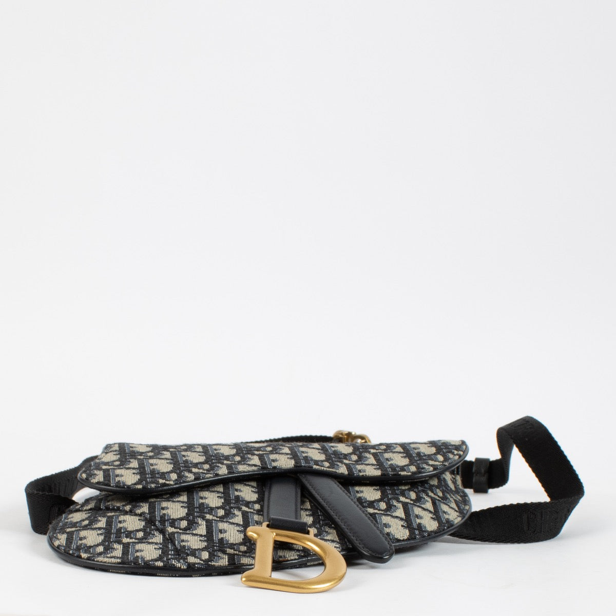 Christian Dior Blue Oblique Saddle Pouch Belt Bag