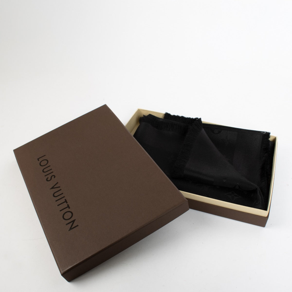 Authentic pre-loved Louis Vuitton Black Monogram Classic Shawl on Labellov.com