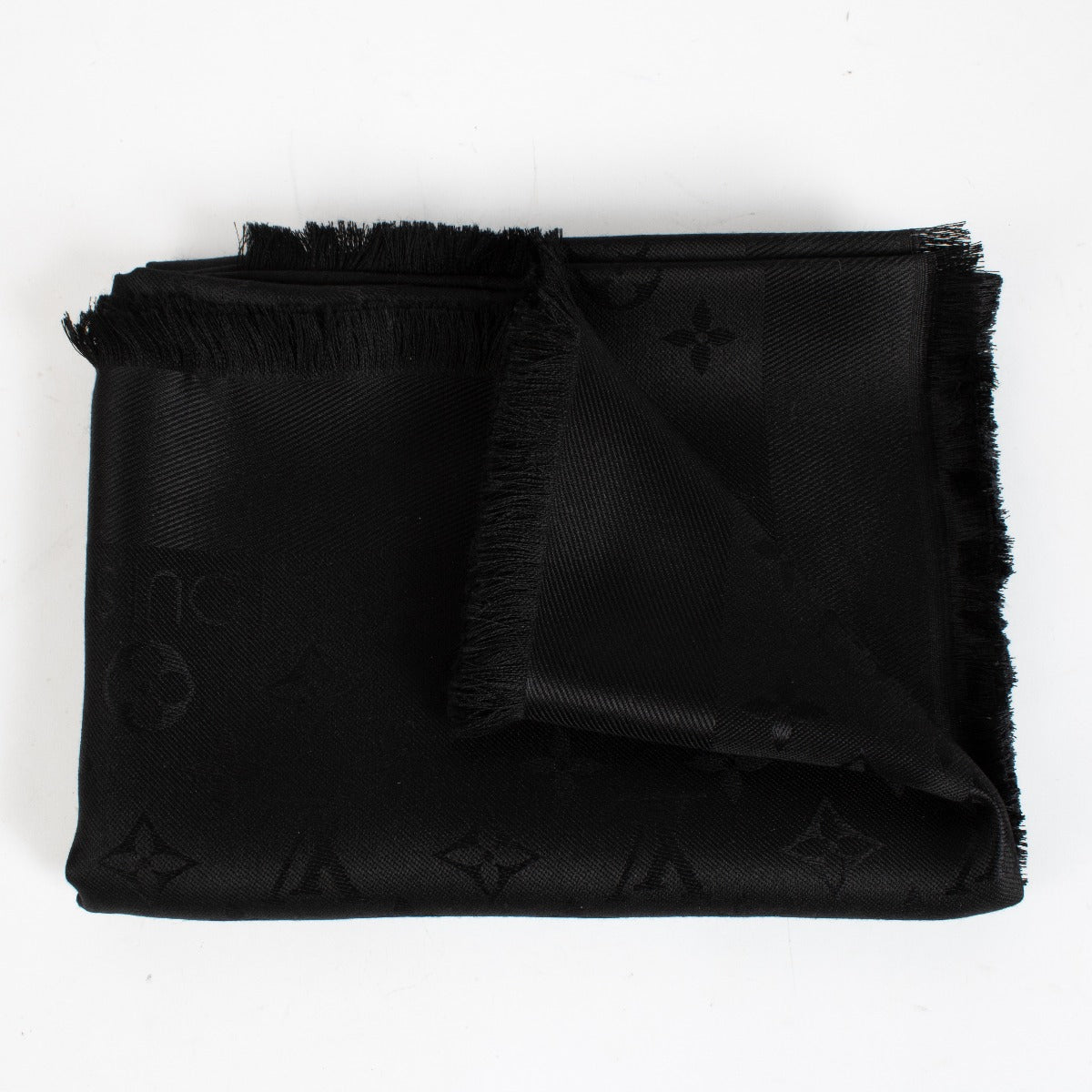Authentic pre-loved Louis Vuitton Black Monogram Classic Shawl on Labellov.com