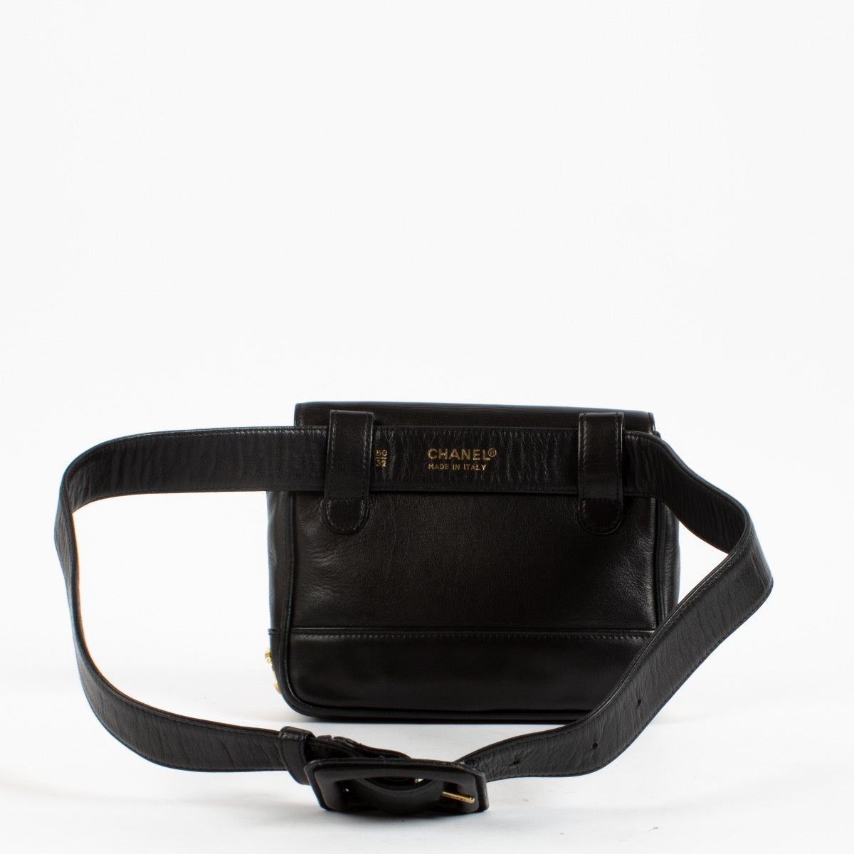 shop 100% authentic second hand Chanel Black Leather CC Belt Bag on Labellov.com