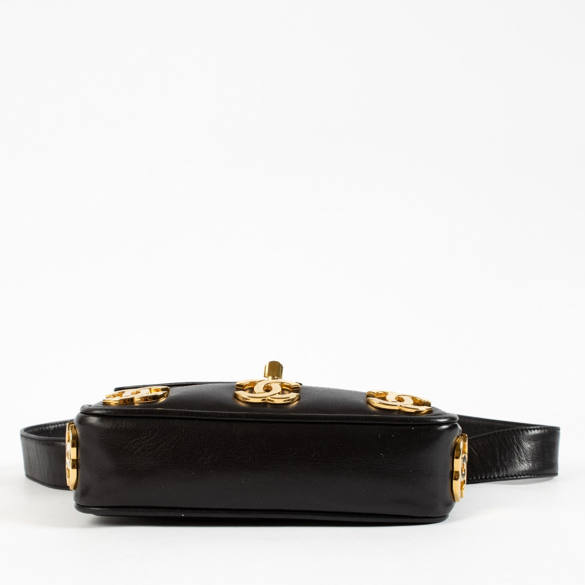 shop 100% authentic second hand Chanel Black Leather CC Belt Bag on Labellov.com