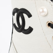 shop 100% authentic second hand Chanel Black And White Combat Boots - Size 40 1/2 on Labellov.com