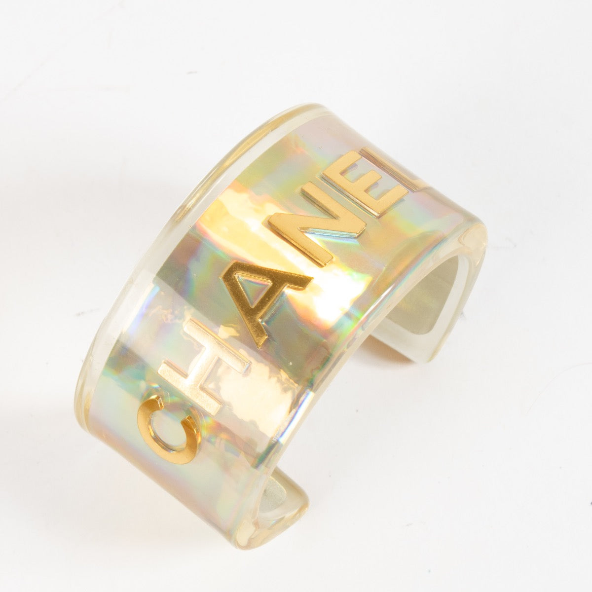 shop 100% authentic second hand Chanel Iridescent Cuff Bracelet on Labellov.com