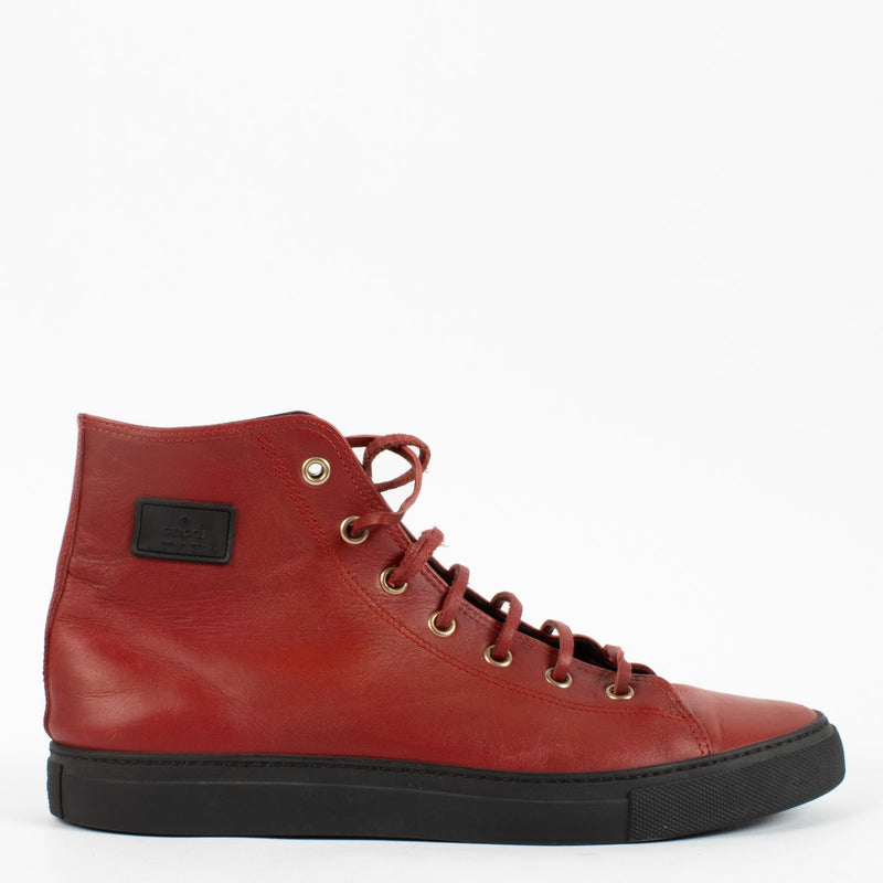 shop 100% authentic second hand Gucci Red High Top Sneakers - Size 41 on Labellov.com