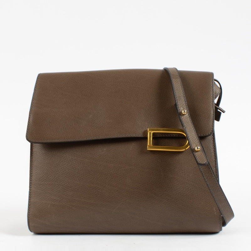 shop 100% authentic second hand Delvaux Taupe Clarion Crossbody Bag on Labellov.com