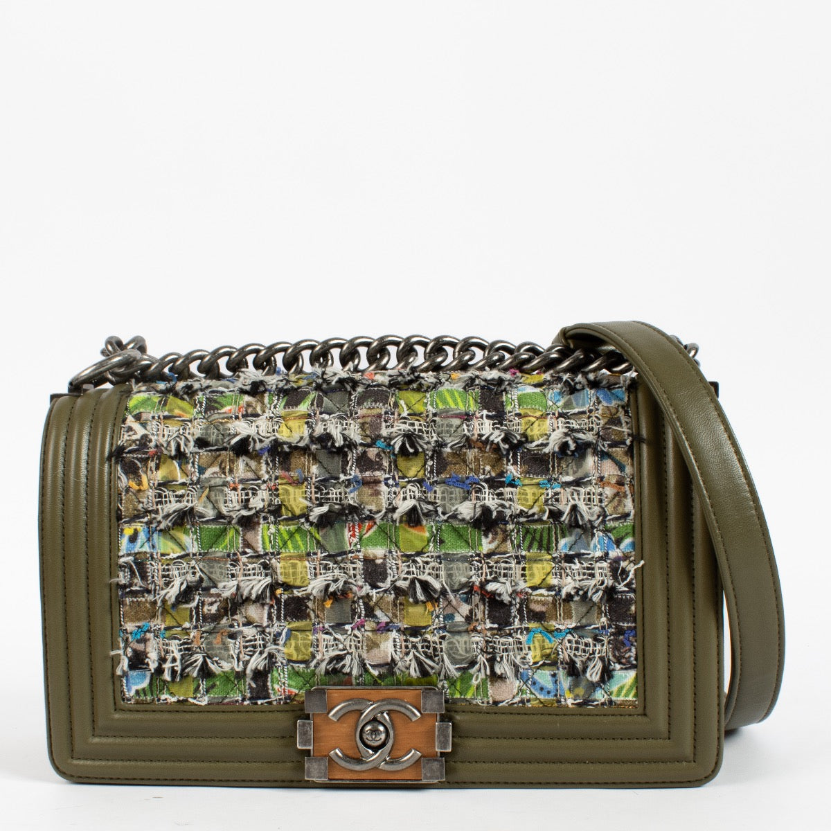 Shop 100% authentic secondhand Chanel Multicolor Tweed Chanel Boy Medium Bag on Labellov.com