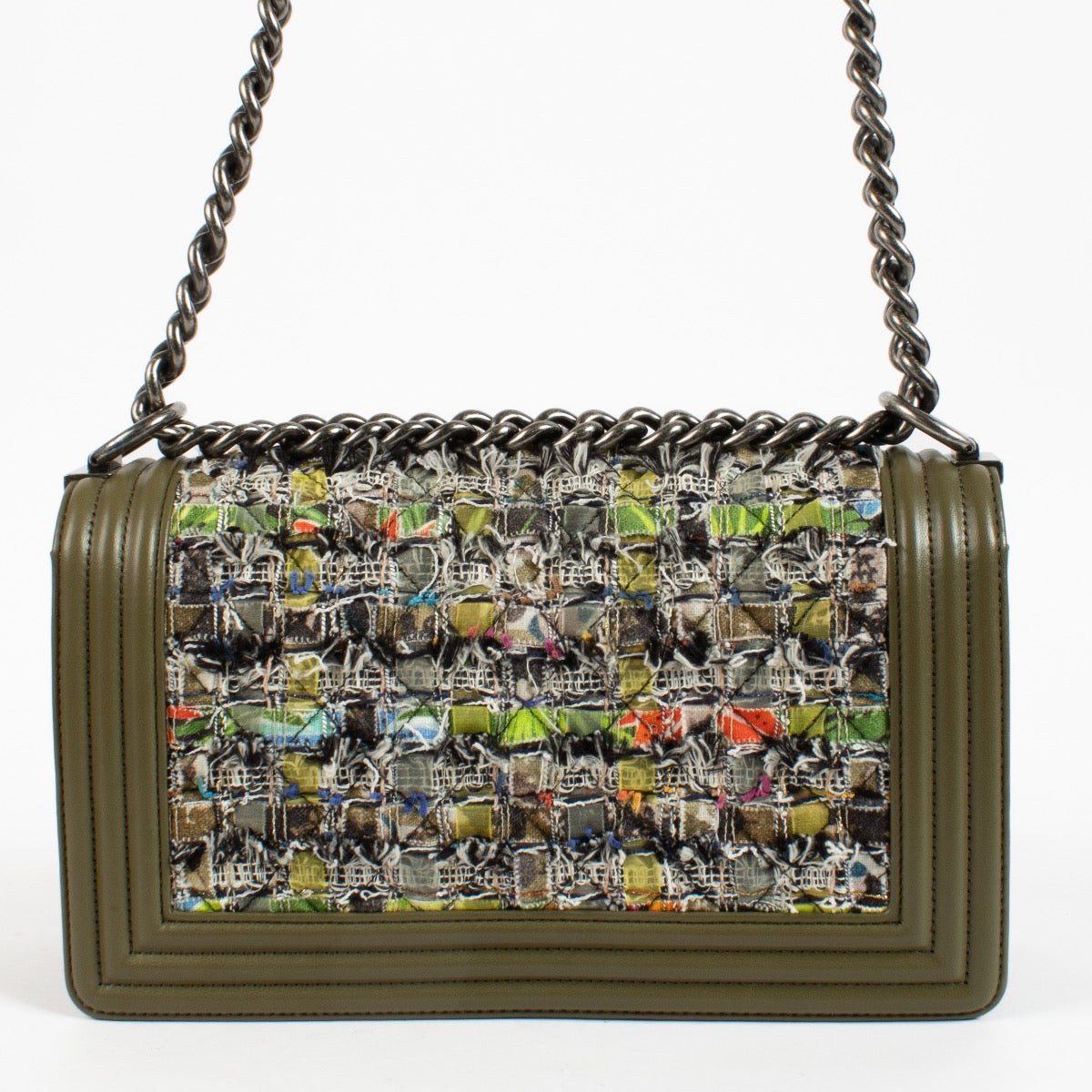 Shop 100% authentic secondhand Chanel Multicolor Tweed Chanel Boy Medium Bag on Labellov.com
