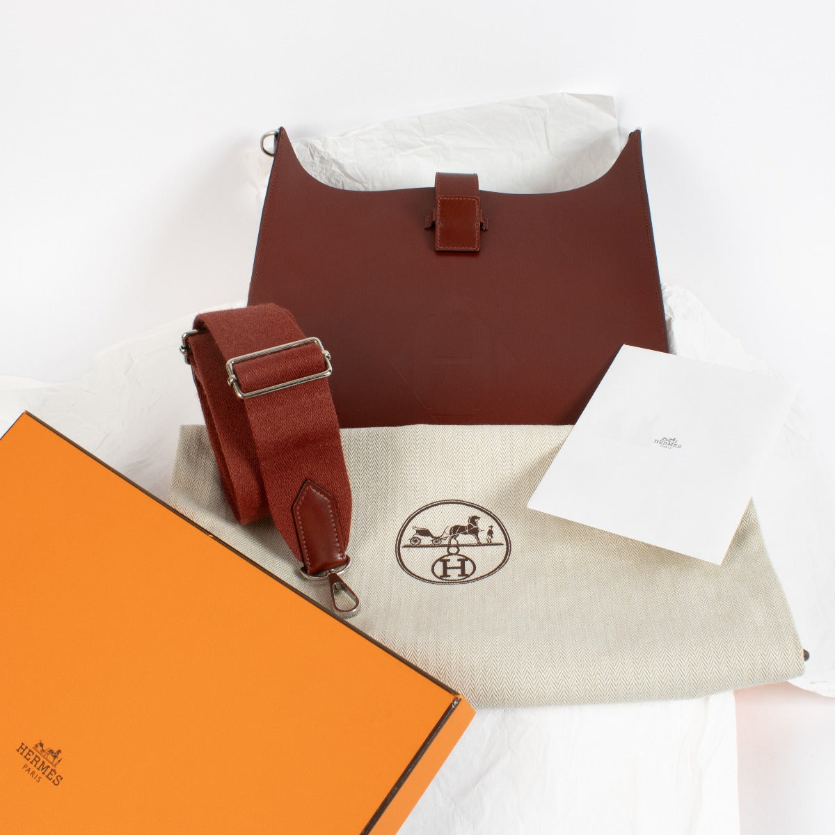 Hermès Evelyne Sellier 29 Rouge H Hunter PHW