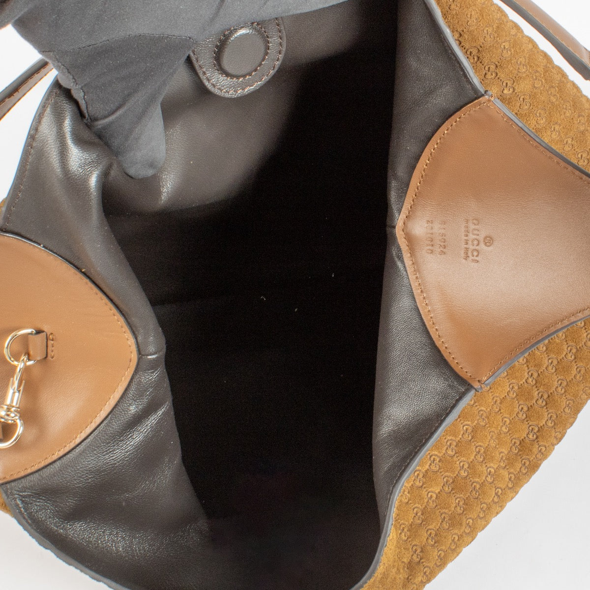 Shop 100% authentic secondhand Gucci Brown Micro GG Suede B Large Shoulder Bag on Labellov.com