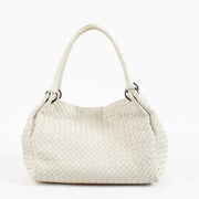 shop 100% authentic second hand Bottega Veneta White Intrecciato Hobo Bag on Labellov.com