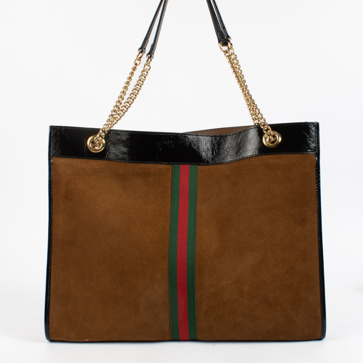 Sac cabas Gucci Rajah en daim camel
