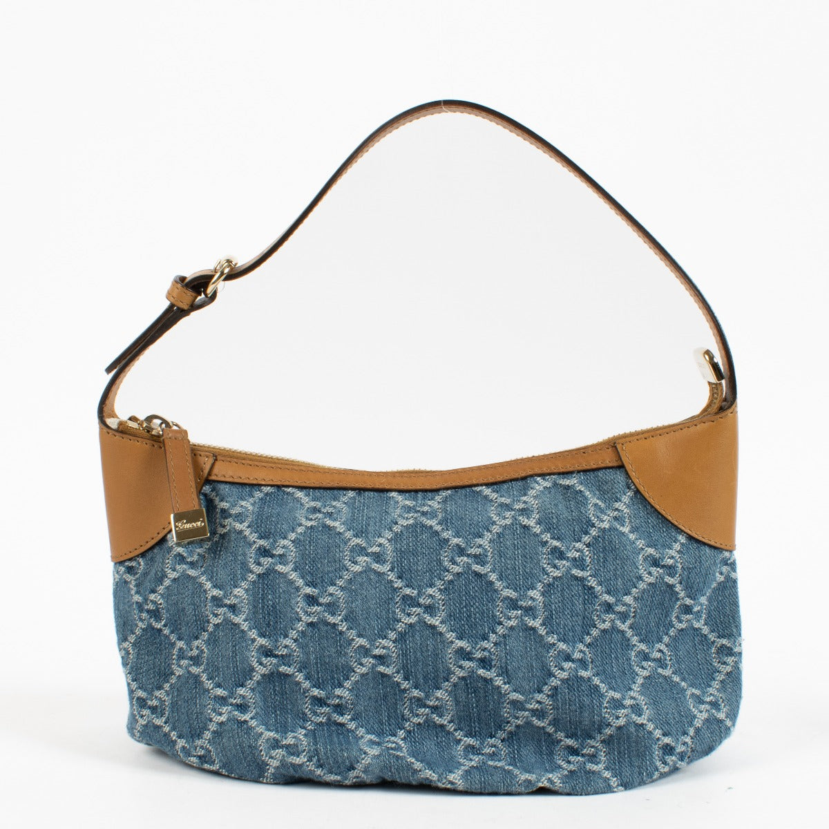 Gucci Denim Monogram Shoulder Bag