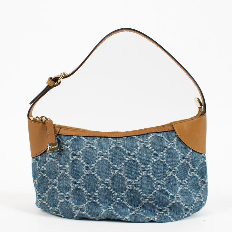 Gucci Denim Monogram Shoulder Bag