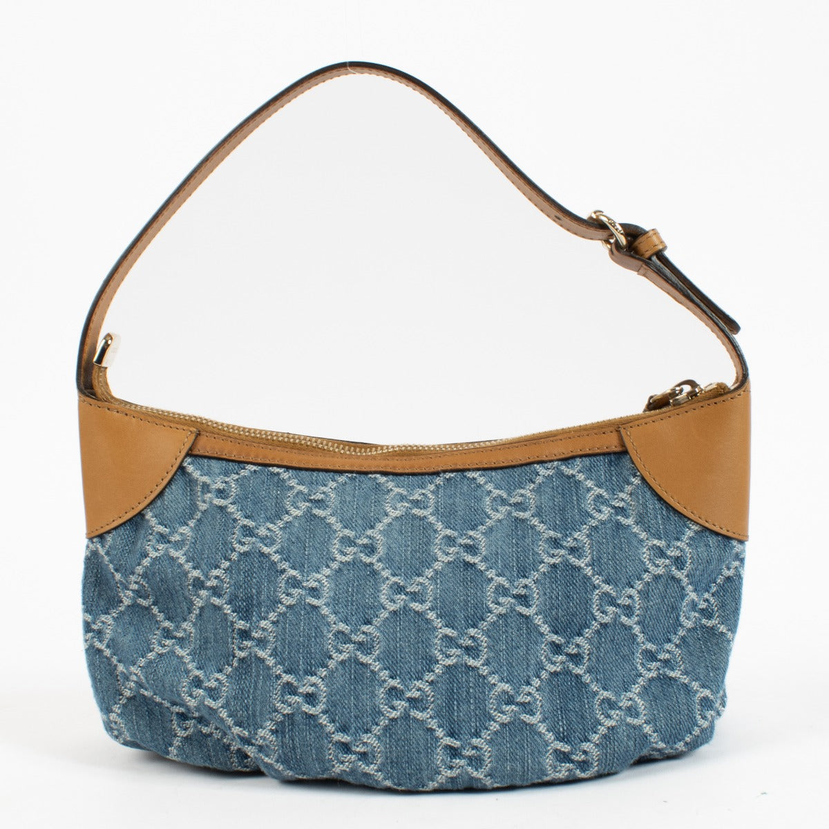 Gucci Denim Monogram Shoulder Bag