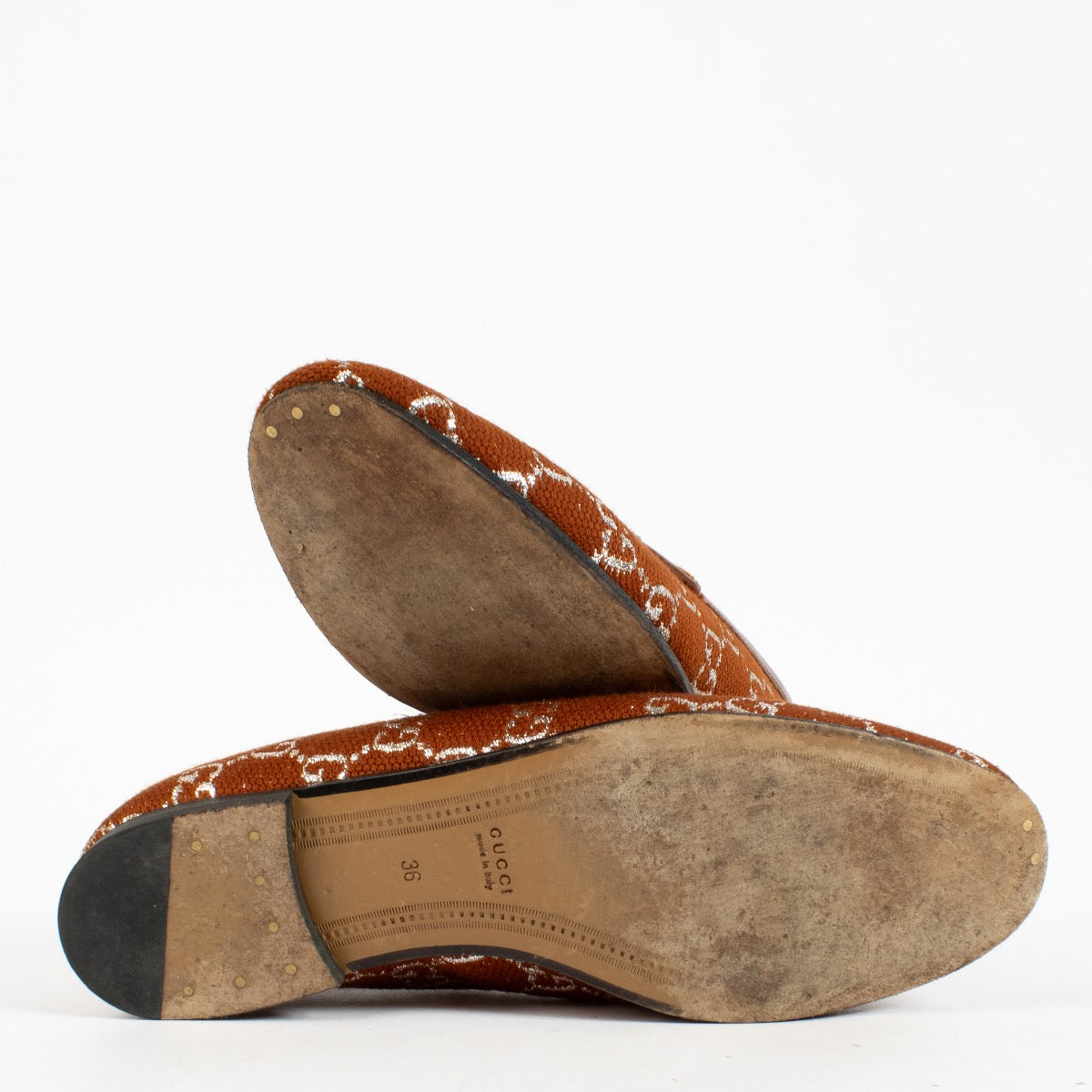 Shop 100% authentic secondhand Gucci Rust Horsebit Loafers - Size 36 on Labellov.com