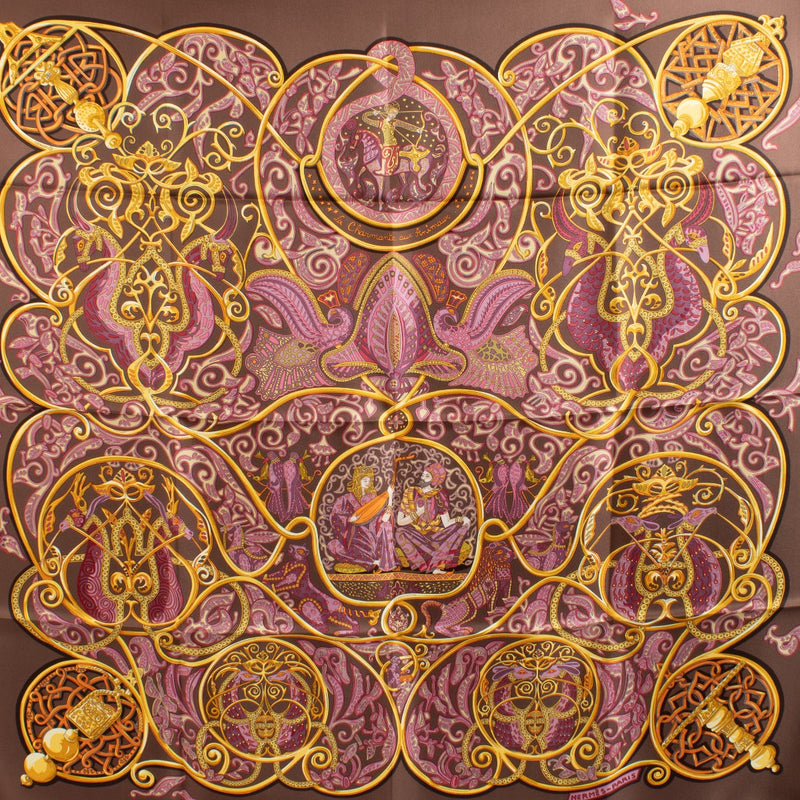 shop 100% authentic second hand Hermès La Charmante Aux Animaux 90 Silk Scarf on Labellov.com