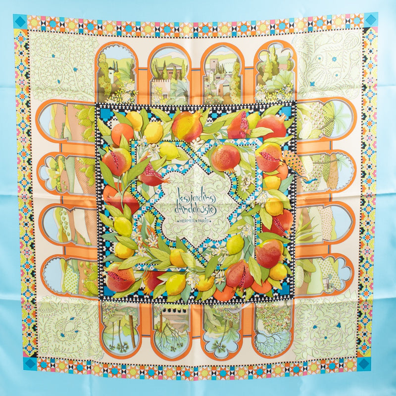 shop 100% authentic second hand Hermès Les Jardins D'Andalousie 90 Silk Scarf on Labellov.com
