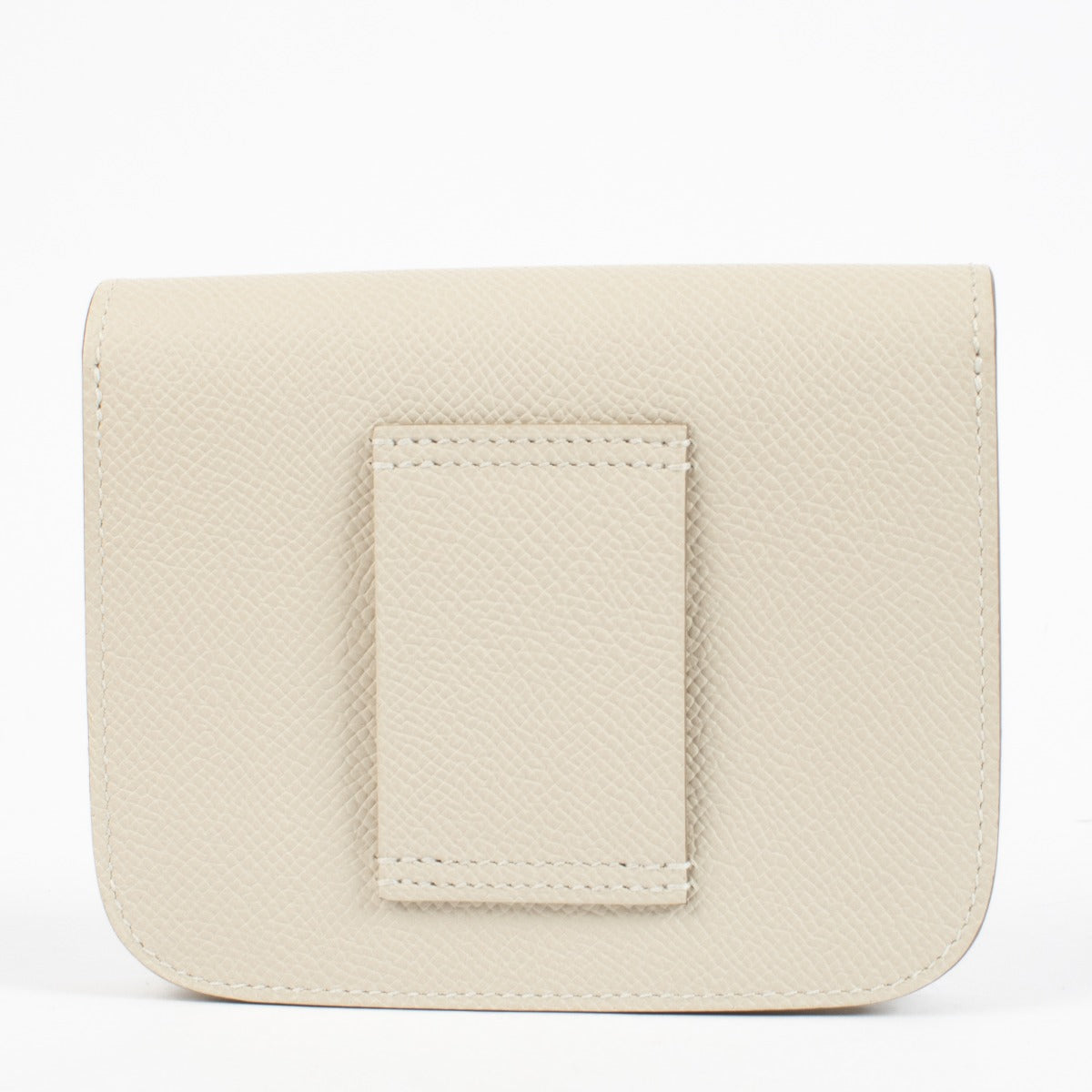 Hermès Constance Slim Portemonnee Craie Epsom PHW