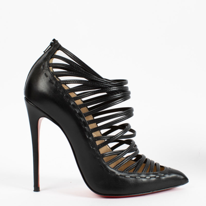 shop 100% authentic second hand Christian Louboutin Black Kid Gortika 120 Heels - Size 36 1/2 on Labellov.com