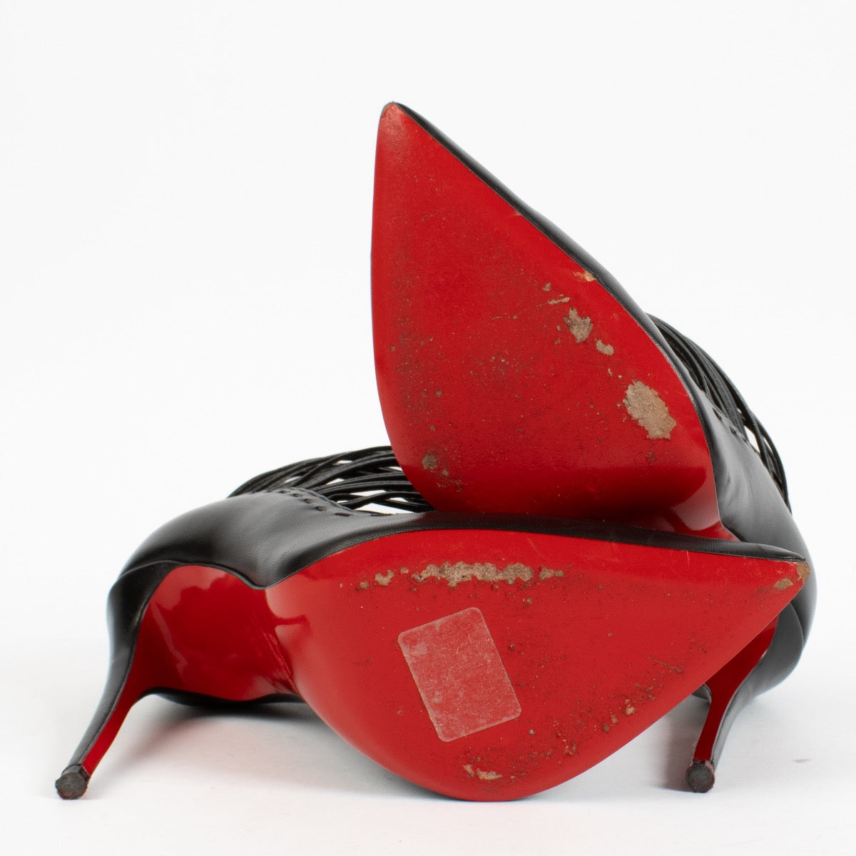 shop 100% authentic second hand Christian Louboutin Black Kid Gortika 120 Heels - Size 36 1/2 on Labellov.com
