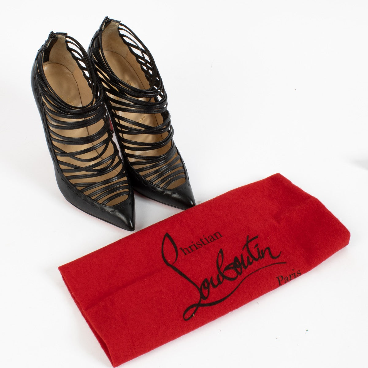 shop 100% authentic second hand Christian Louboutin Black Kid Gortika 120 Heels - Size 36 1/2 on Labellov.com