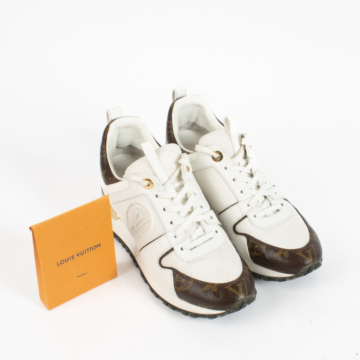 shop 100% authentic second hand Louis Vuitton White Run Away Sneakers - Size 36 on Labellov.com