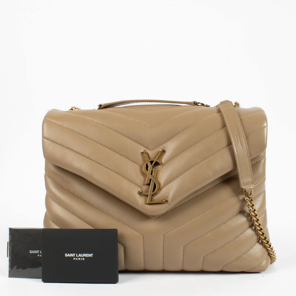 shop 100% authentic second hand Saint Laurent Beige Medium Loulou Bag on Labellov.com