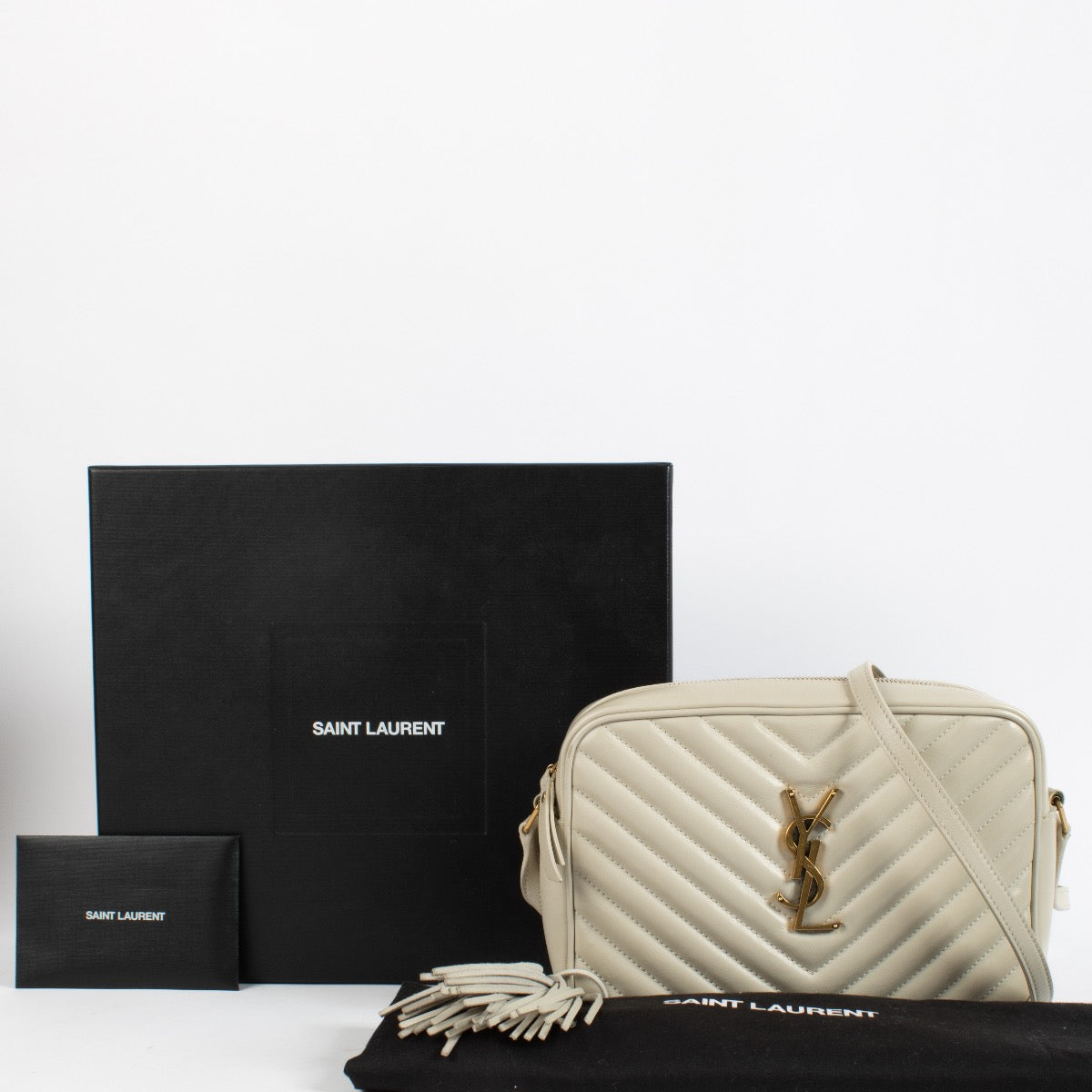 shop 100% authentic second hand Saint Laurent White Lou Camera Bag on Labellov.com
