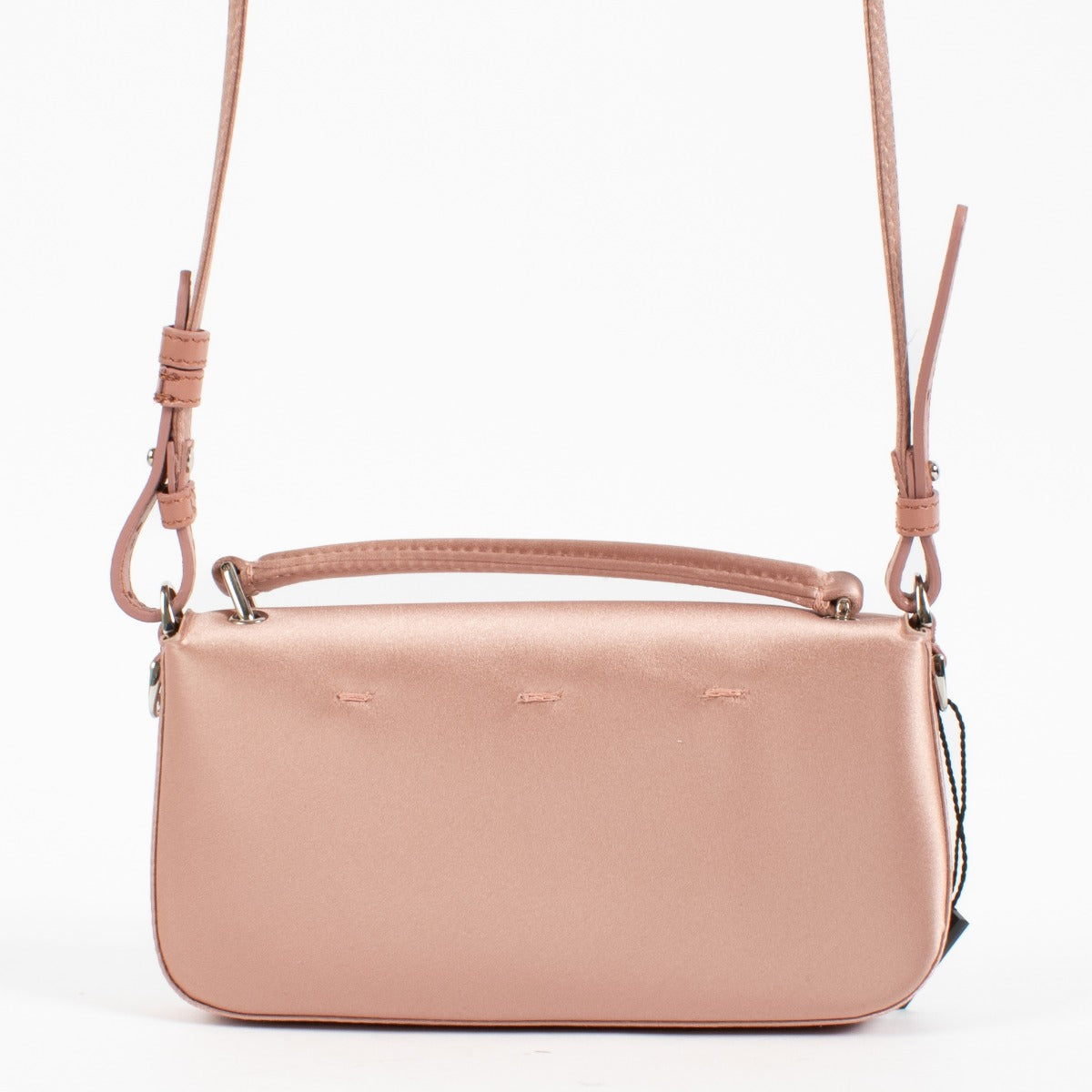 Fendi Pink Satin Baguette Phone Pouch Bag