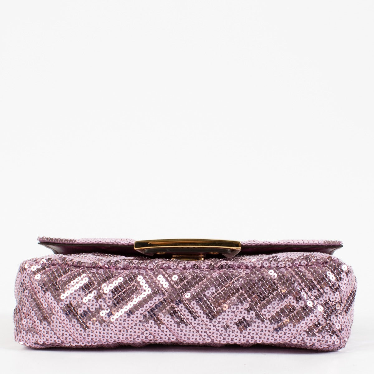 Sac Mini Baguette Fendi violet à sequins