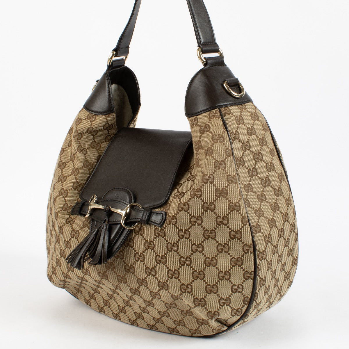 Shop 100% authentic secondhand Gucci GG Canvas Horsebit Hobo Bag on Labellov.com
